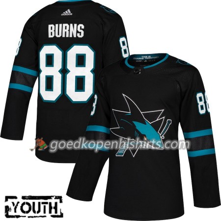 San Jose Sharks Brent Burns 88 Adidas 2018-2019 Alternate Authentic Shirt - Kinderen